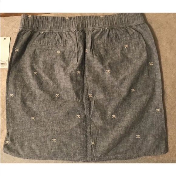 NWT Women's SONOMA Embroidered Linen Blend Skirt - Picture 6 of 10